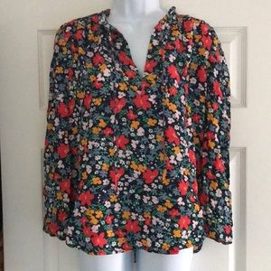 LOFT bright floral shirt